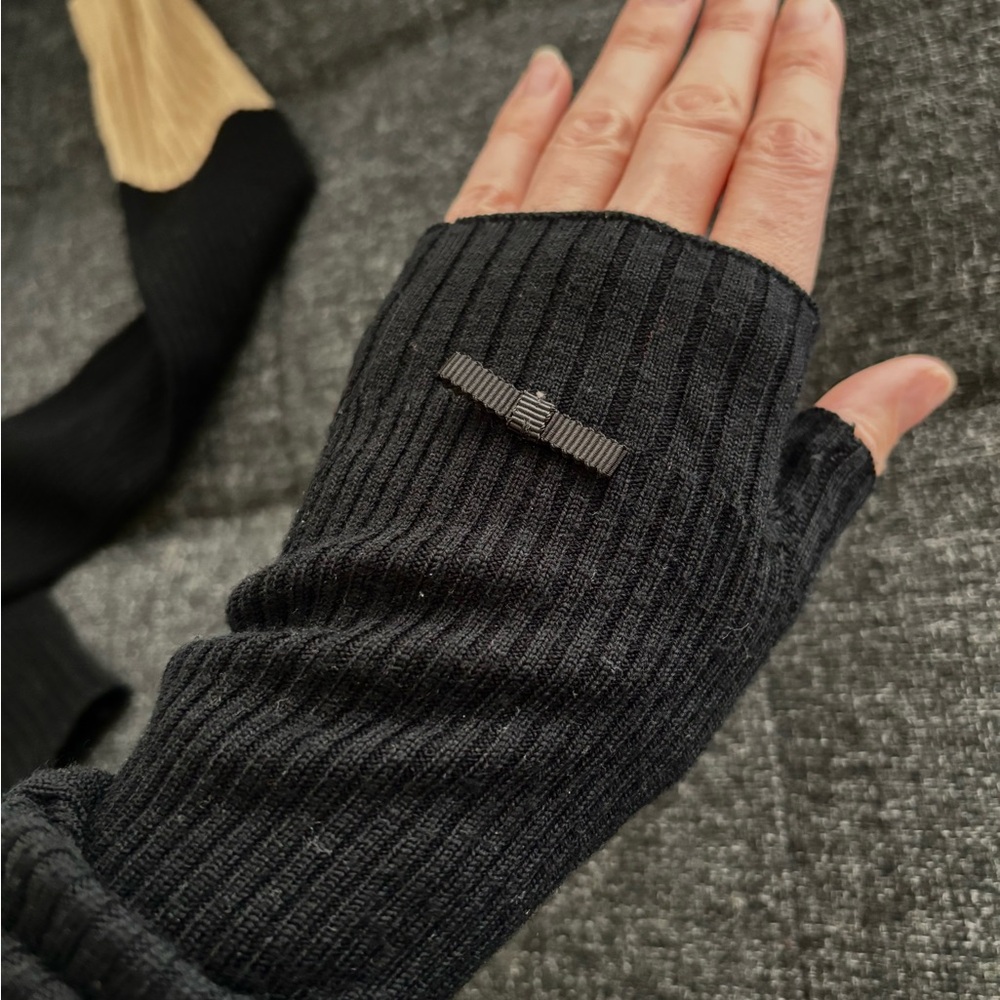 Two tone Fingerless Gloves